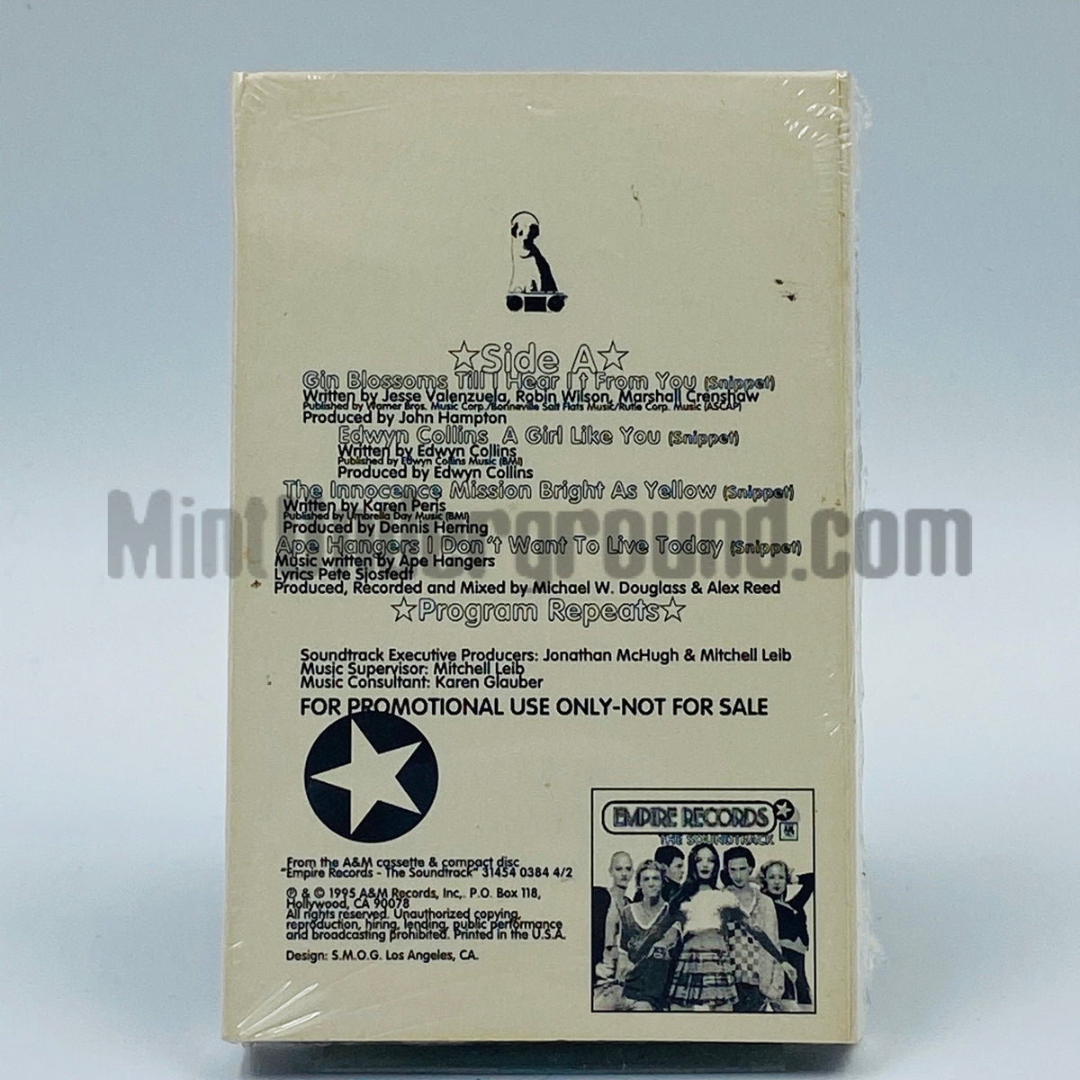 Various Artists – Empire Records: The Soundtrack Sampler Cassette, back cover
