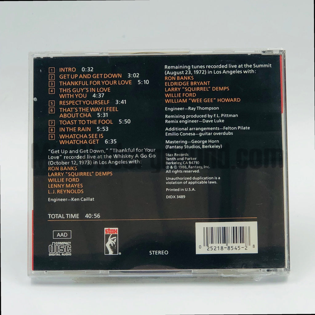 The Dramatics – The Dramatics Live CD, back cover
