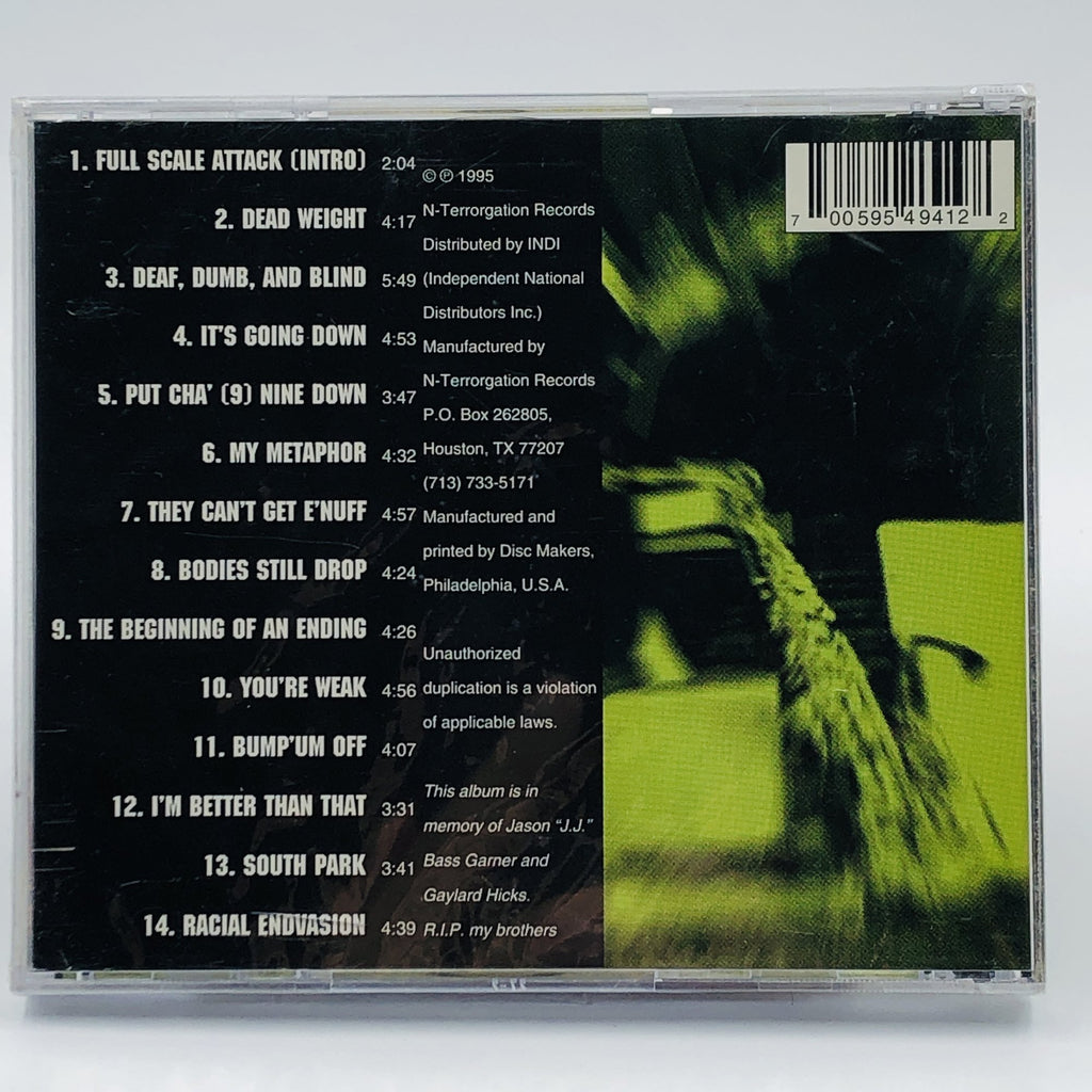 The Terrorists – Full Scale Attack CD, back cover