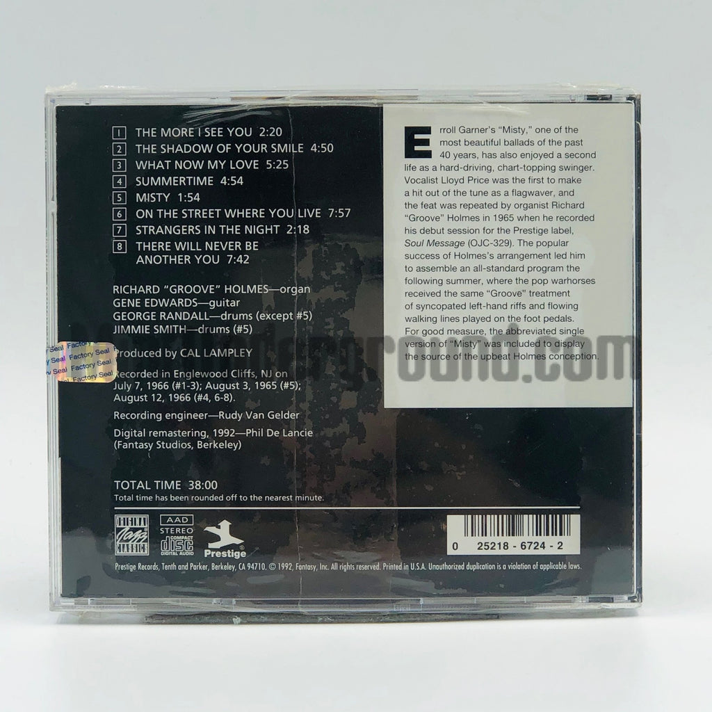 Richard "Groove" Holmes – Misty CD, back cover