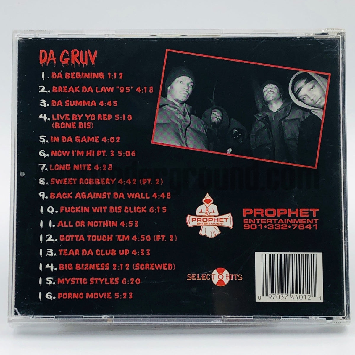 Three-6 Mafia – Mystic Stylez CD, back cover