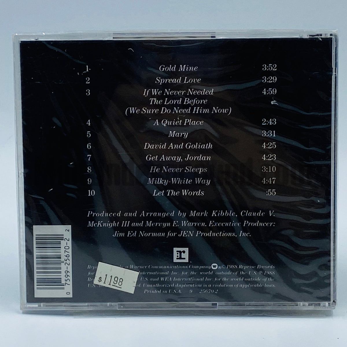 Take 6 – Take Six CD, back cover