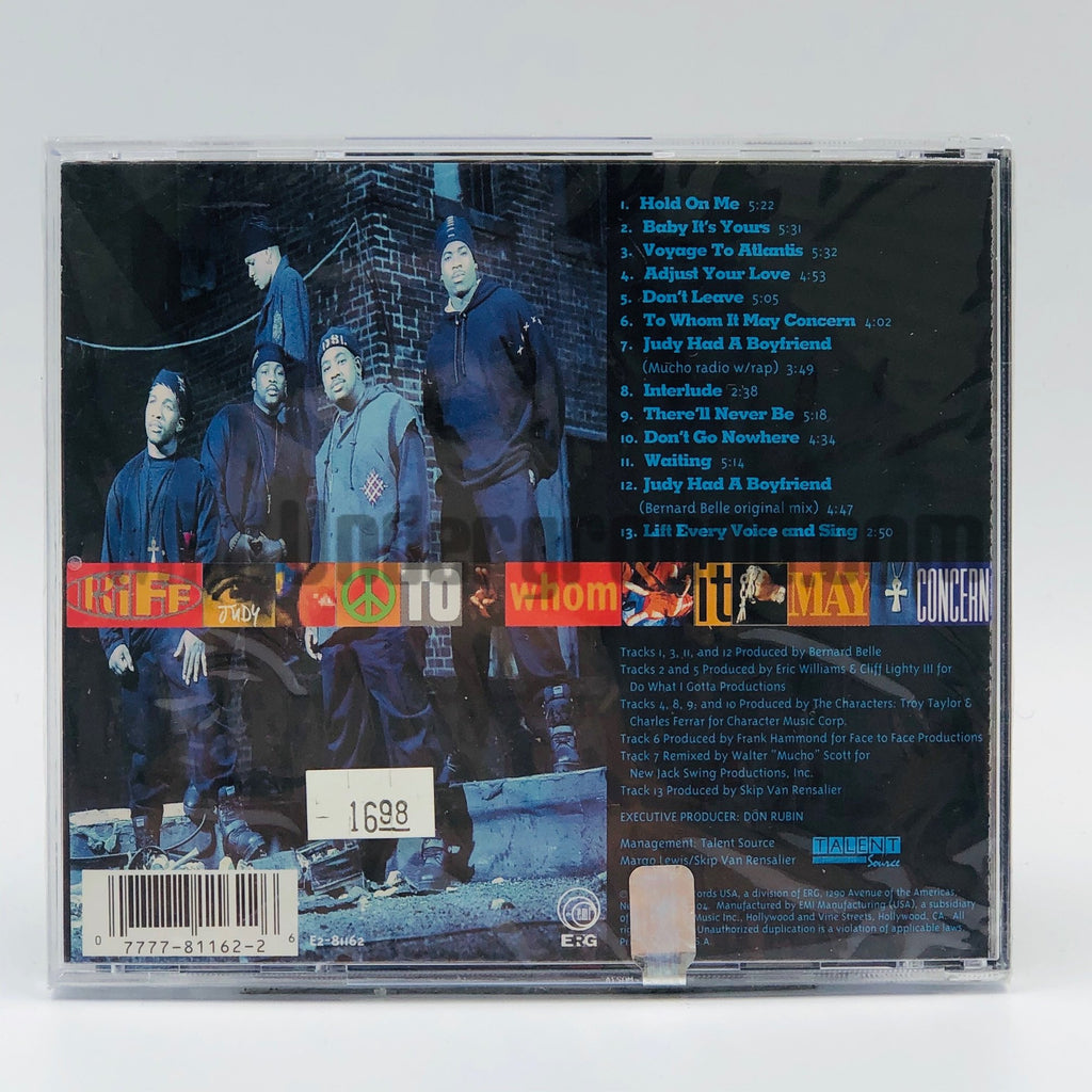 Riff – To Whom It May Concern CD, back cover