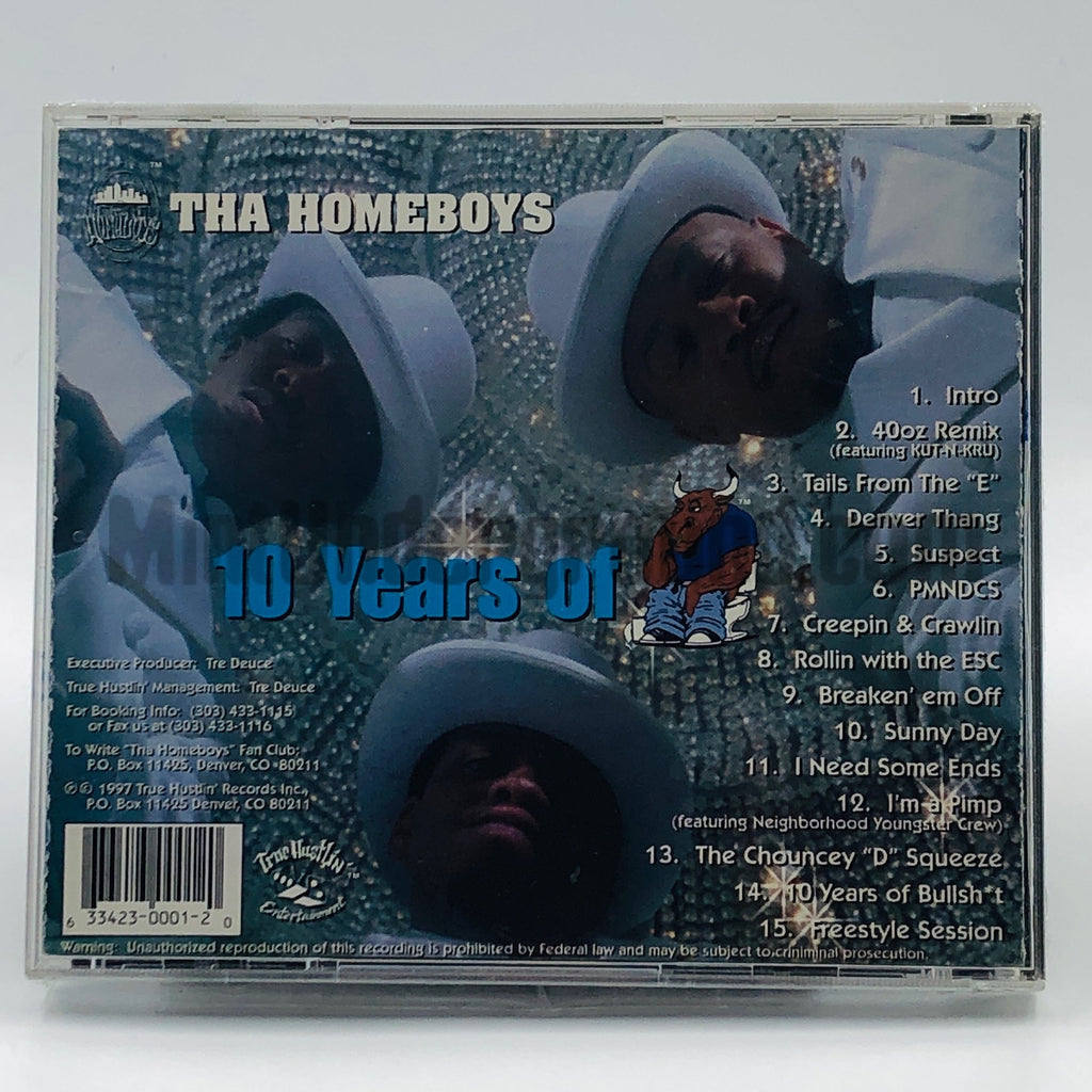 Tha Homeboys – 10 Years Of Bullshit CD, back cover