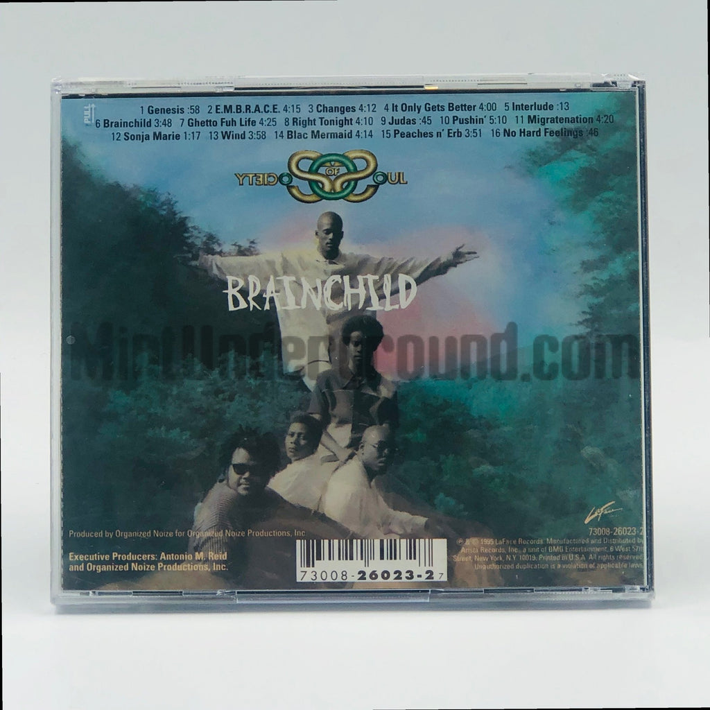 Society Of Soul – Brainchild CD, back cover