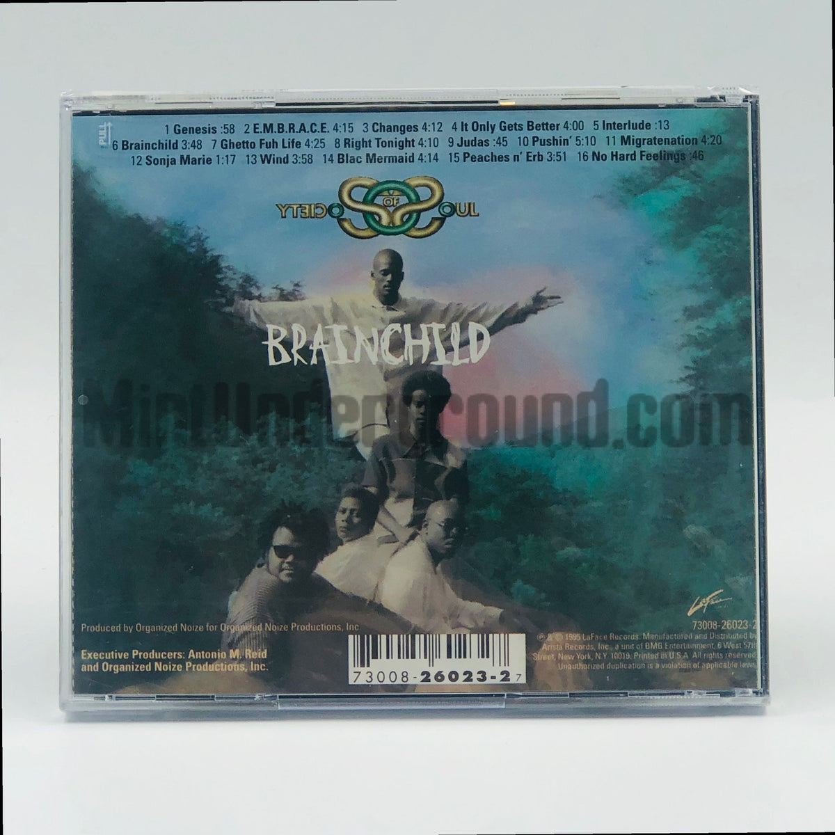 Society Of Soul – Brainchild CD, back cover