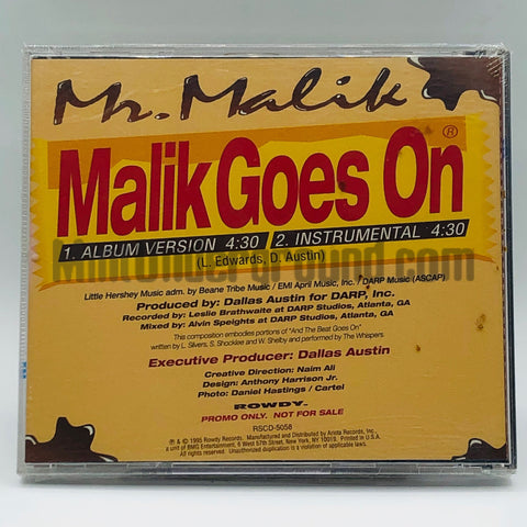 Mr. Malik: Malik Goes On: CD Single