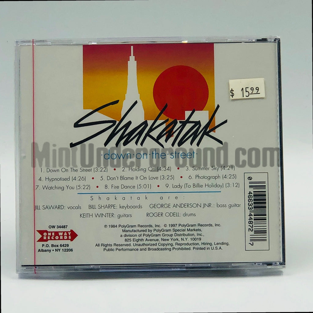Shakatak – Down On The Street CD, back cover
