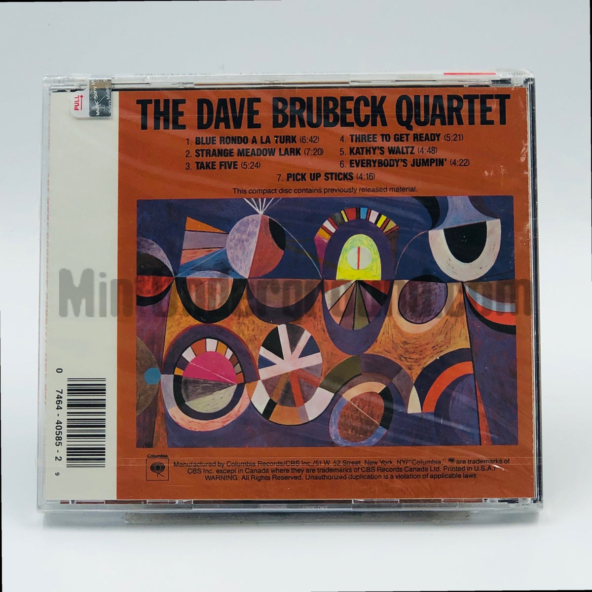 The Dave Brubeck Quartet – Time Out CD, back cover