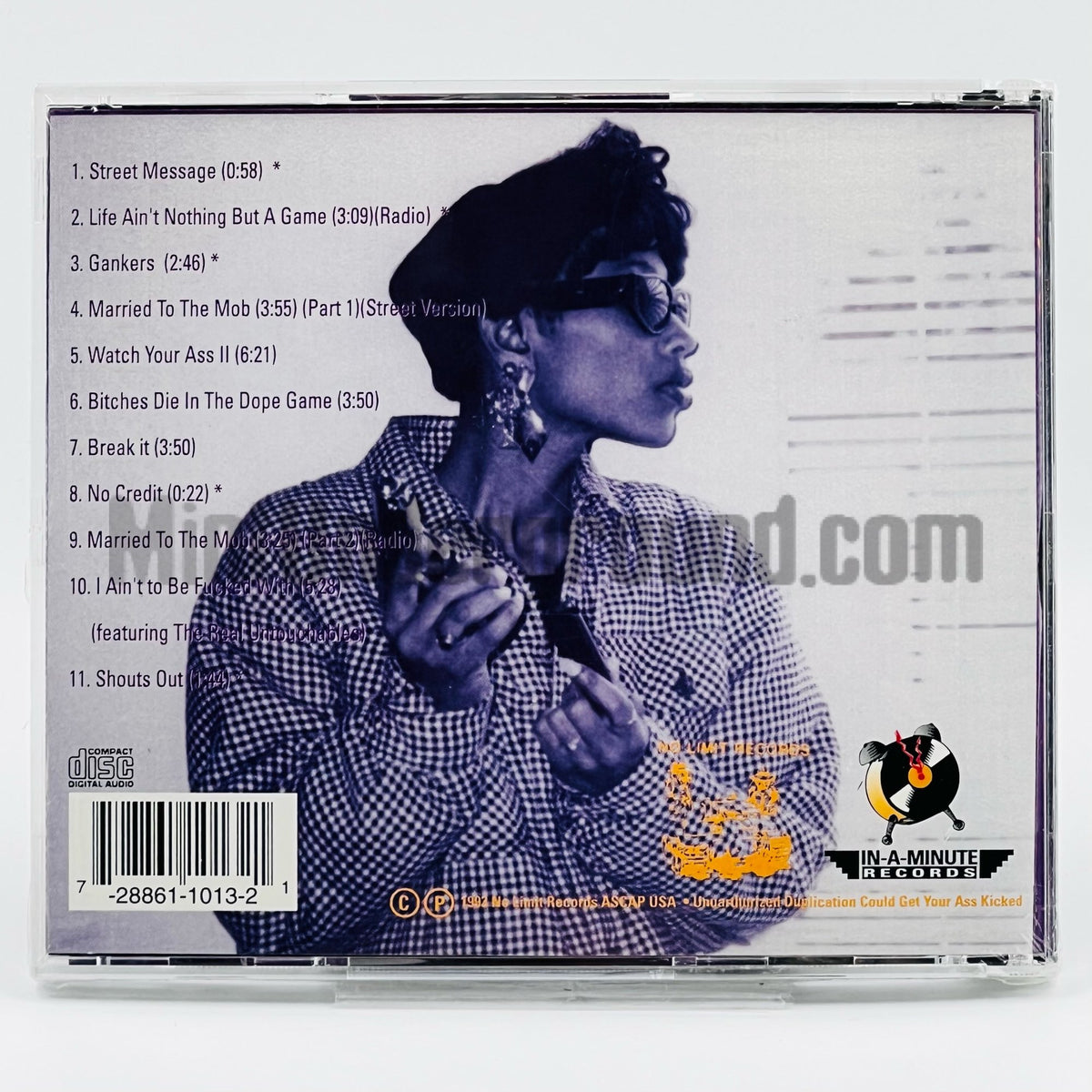 Sonya C – Married To The Mob CD, back cover