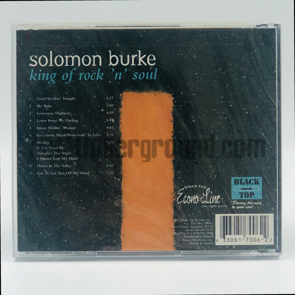 Solomon Burke – King Of Rock 'N' Soul CD, back cover