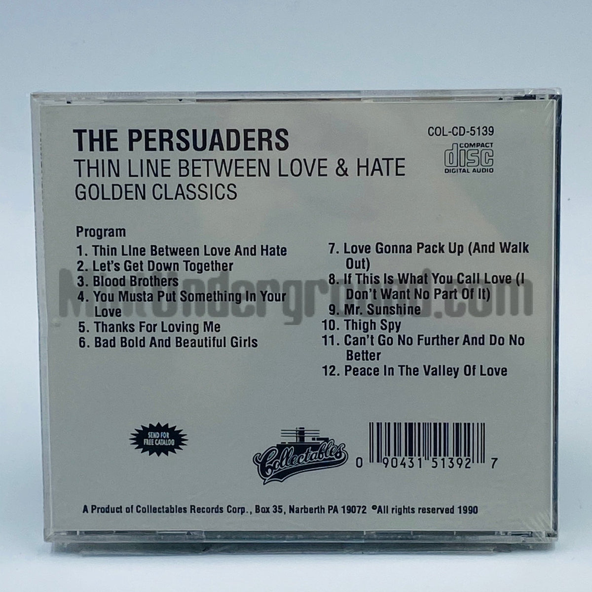 The Persuaders – Thin Line Between Love And Hate CD, back cover