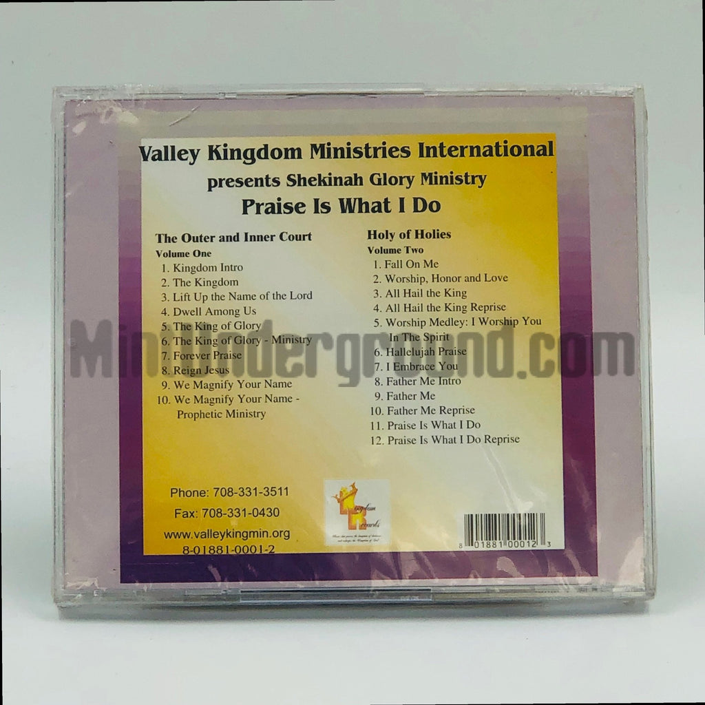 Shekinah Glory Ministry – Praise Is What I Do CD, back cover