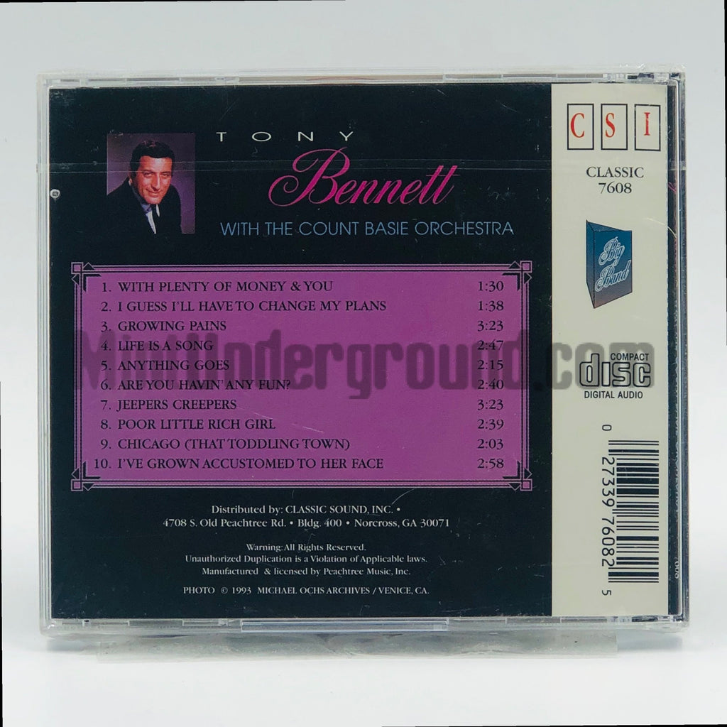 Tony Bennett – With The Count Basie Orchestra CD, back cover