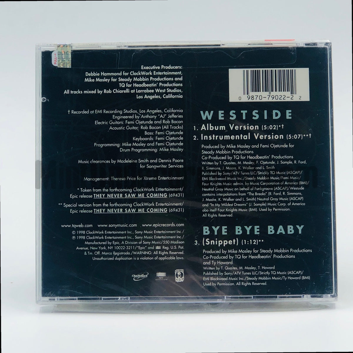 TQ – Westside CD Single, back cover