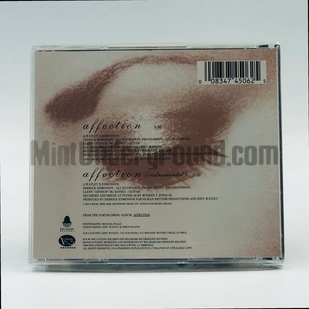 Jody Watley – Affection CD Single, back cover