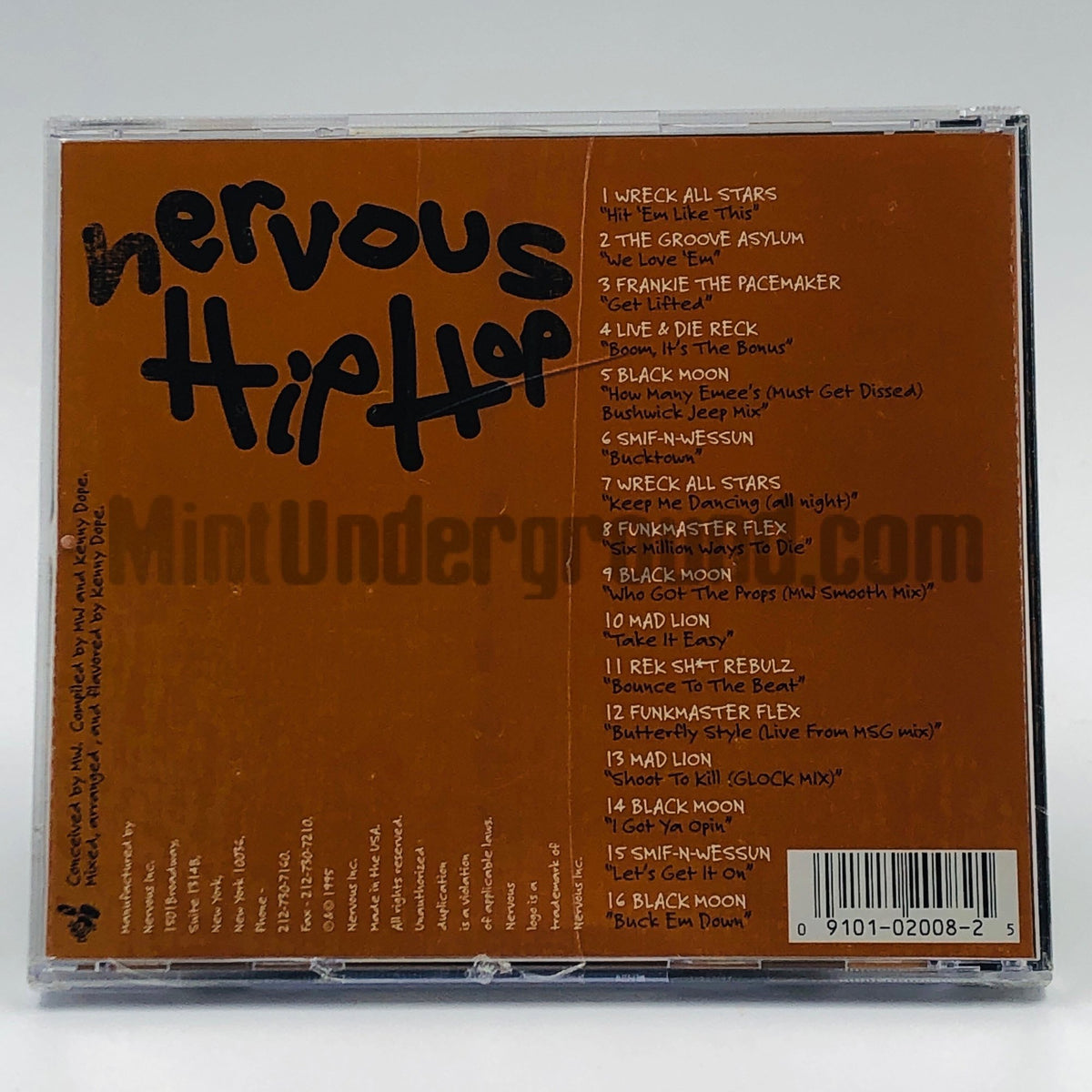 Various Artists – Nervous Hip Hop (A Continuous Mix By Kenny Dope) CD, back cover