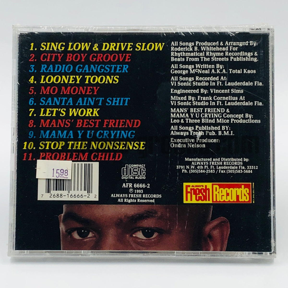 Total Kaos – Problem Child CD, back cover