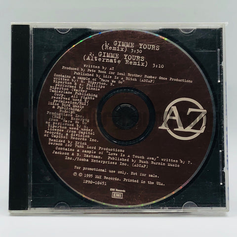 AZ: Gimme Yours: CD Single: Promo