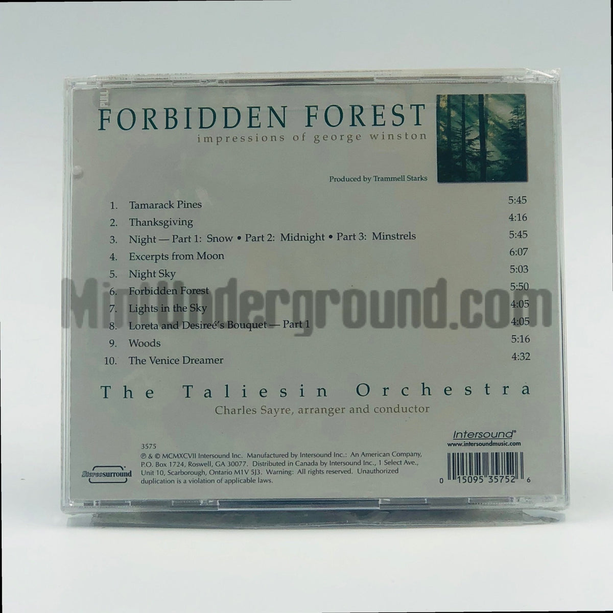 The Taliesin Orchestra – Forbidden Forest (Impressions Of George Winston) CD, back cover