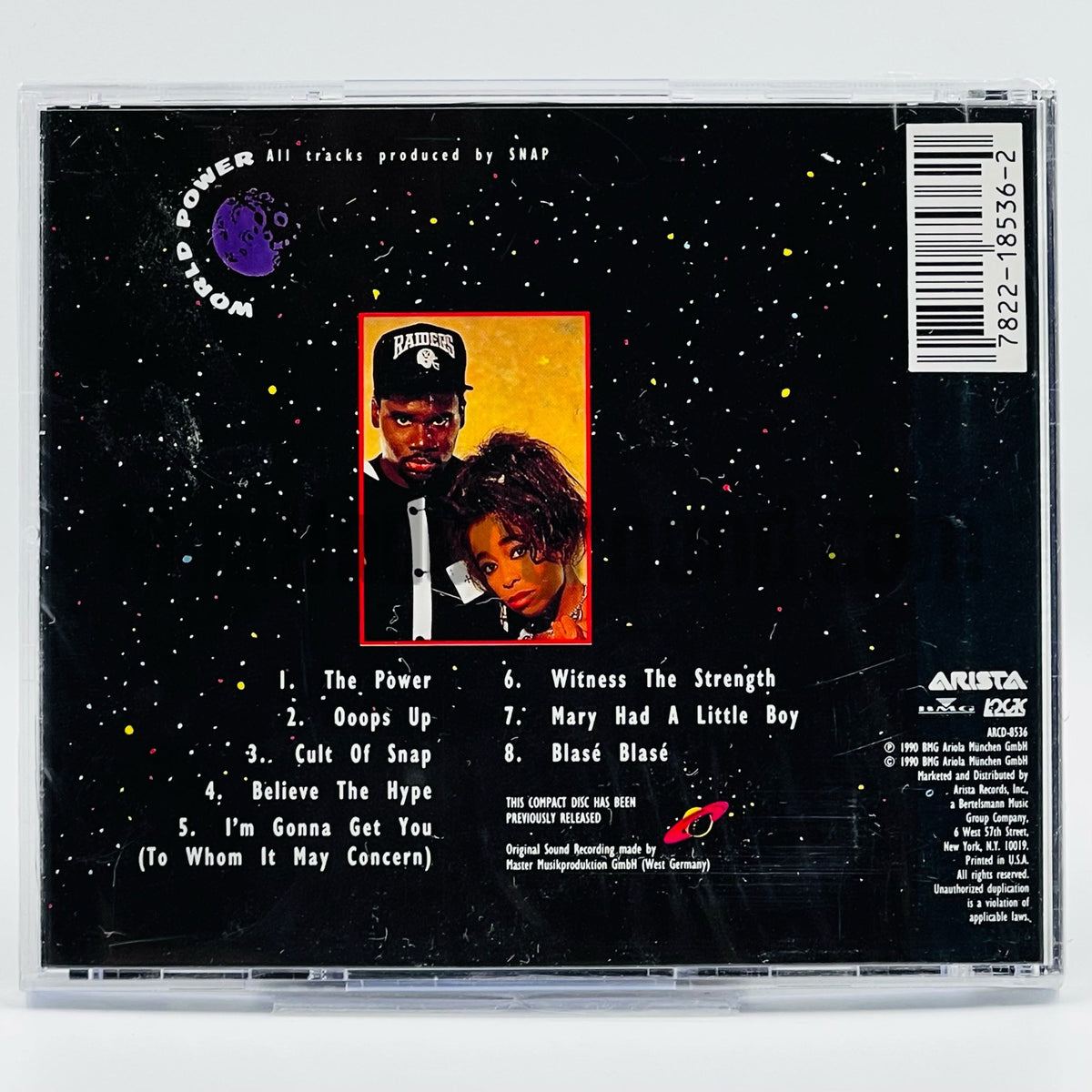 Snap – World Power CD, back cover
