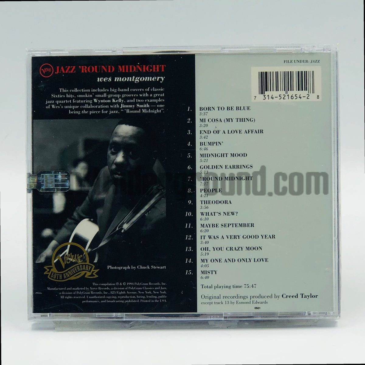 Wes Montgomery – Jazz 'Round Midnight CD, back cover