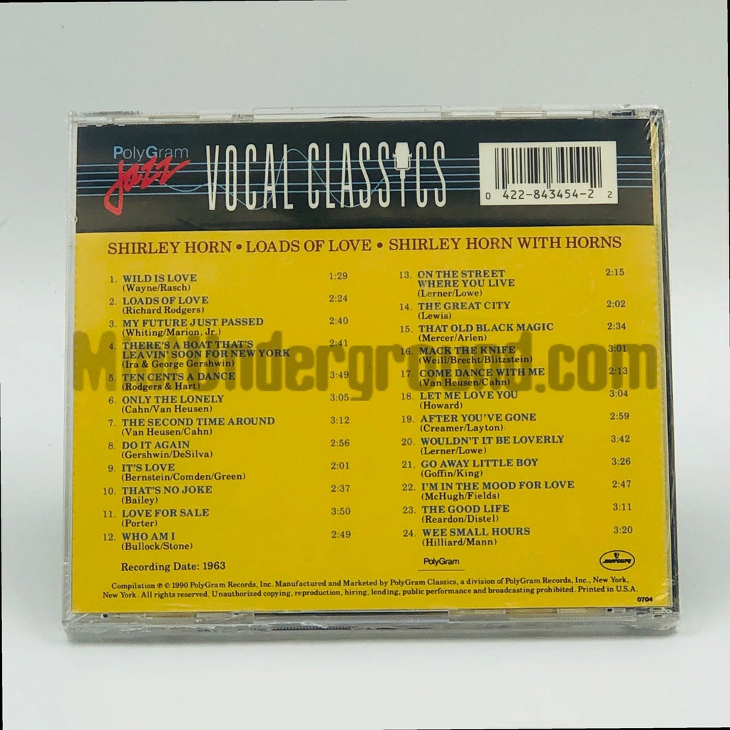 Shirley Horn – Loads Of Love/ Shirley Horn With Horns CD, back cover