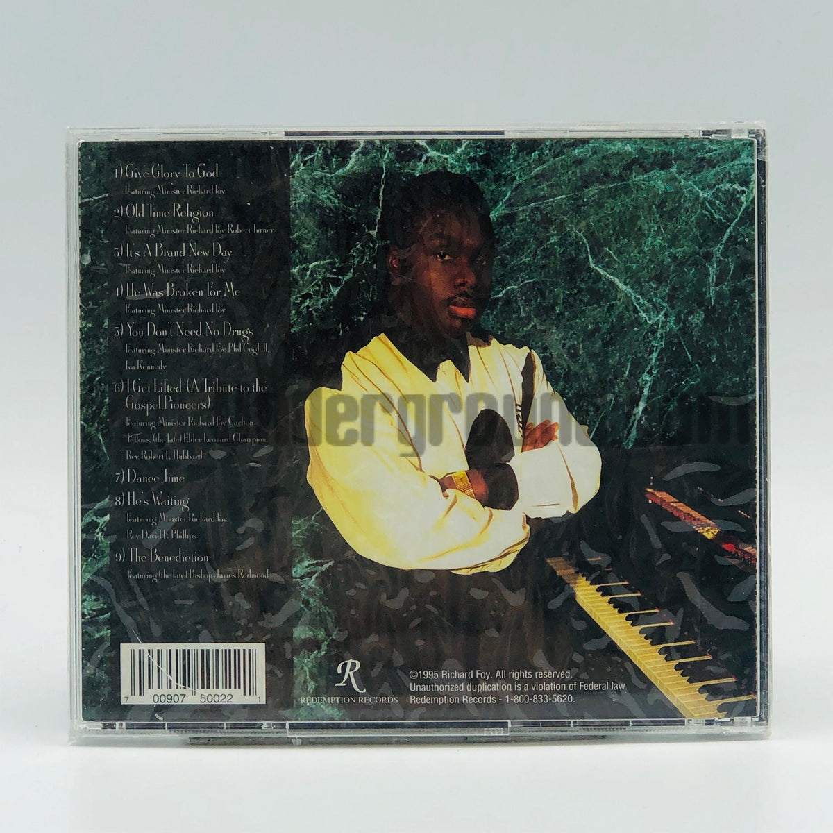 Richard Foy – Give Glory To God CD, back cover