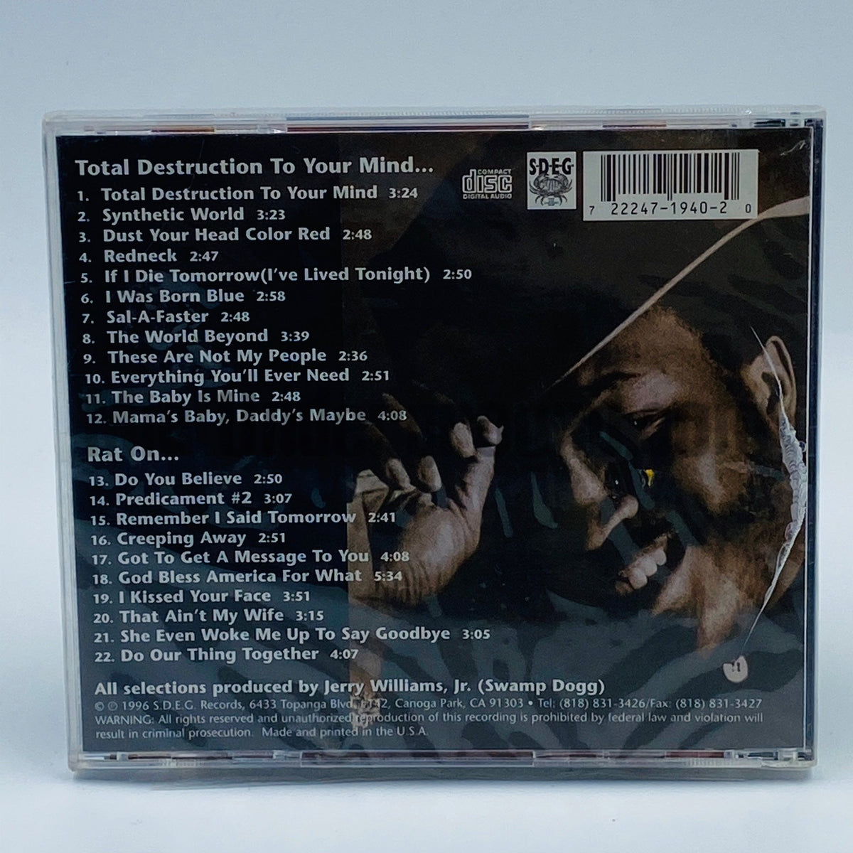Swamp Dogg – The Excellent Sides Of Swamp Dogg CD, back cover