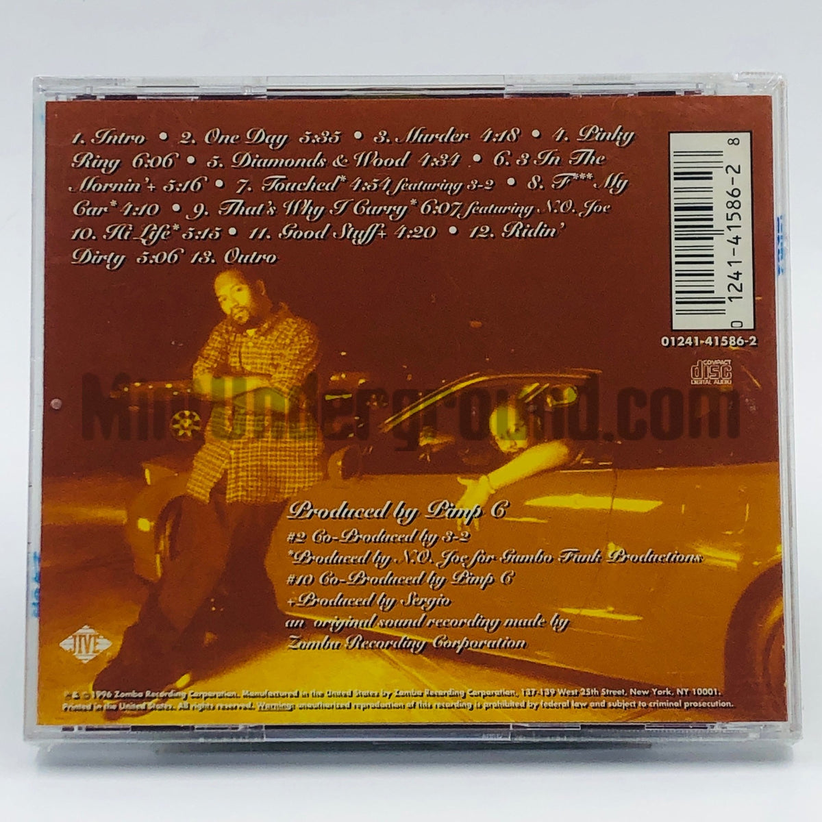 U.G.K./UGK/Underground Kingz – Ridin' Dirty CD, back cover