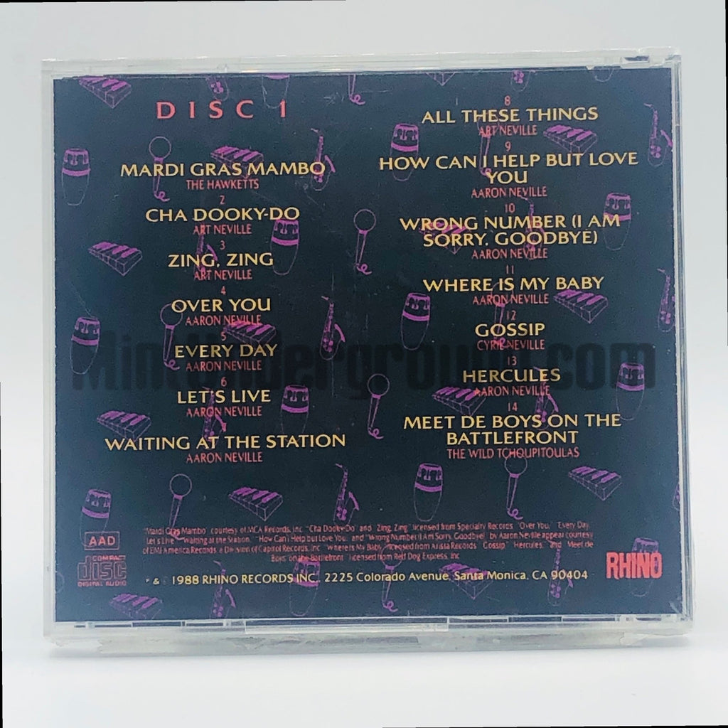 The Neville Brothers – Treacherous: A History Of The Neville Brothers, 1955-1985: Disc 1 & 2 CD, back cover