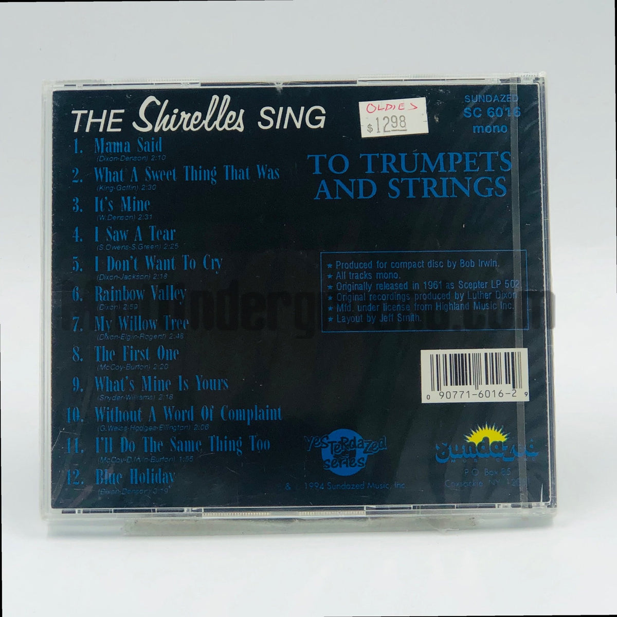 The Shirelles – Sing To Trumpets And Strings CD, back cover