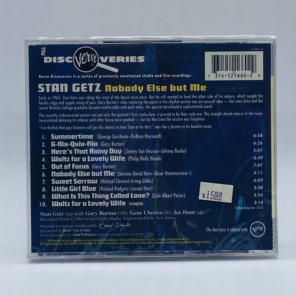 Stan Getz – Nobody Else But Me CD, back cover