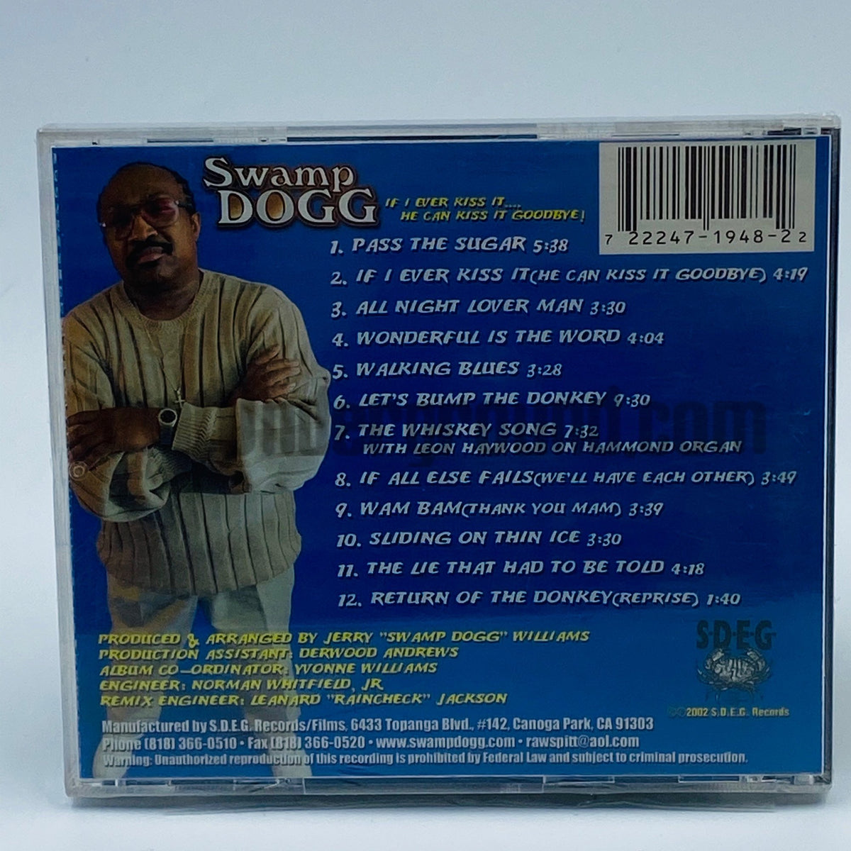 Swamp Dogg – If I Ever Kiss It... He Can Kiss It Goodbye CD, back cover