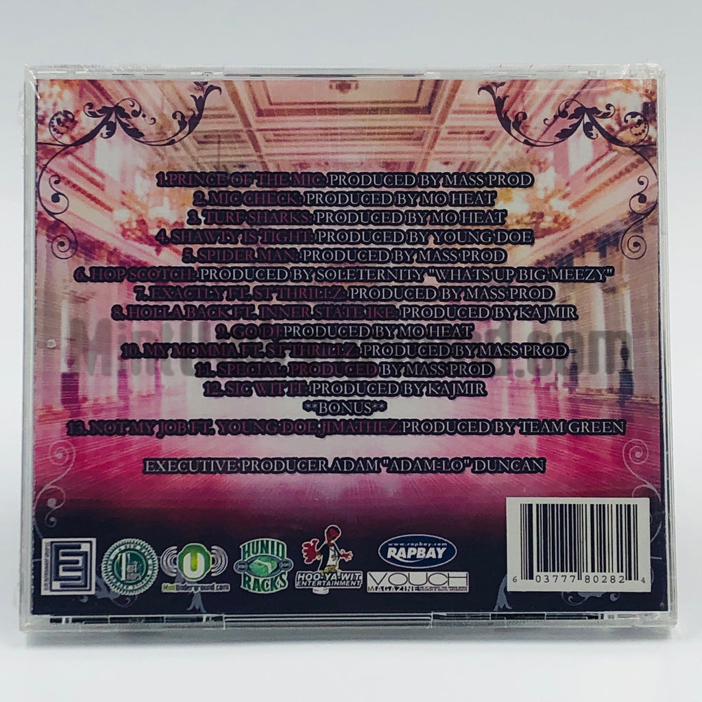 Yung DzO – Prince Of The Mic CD, back cover