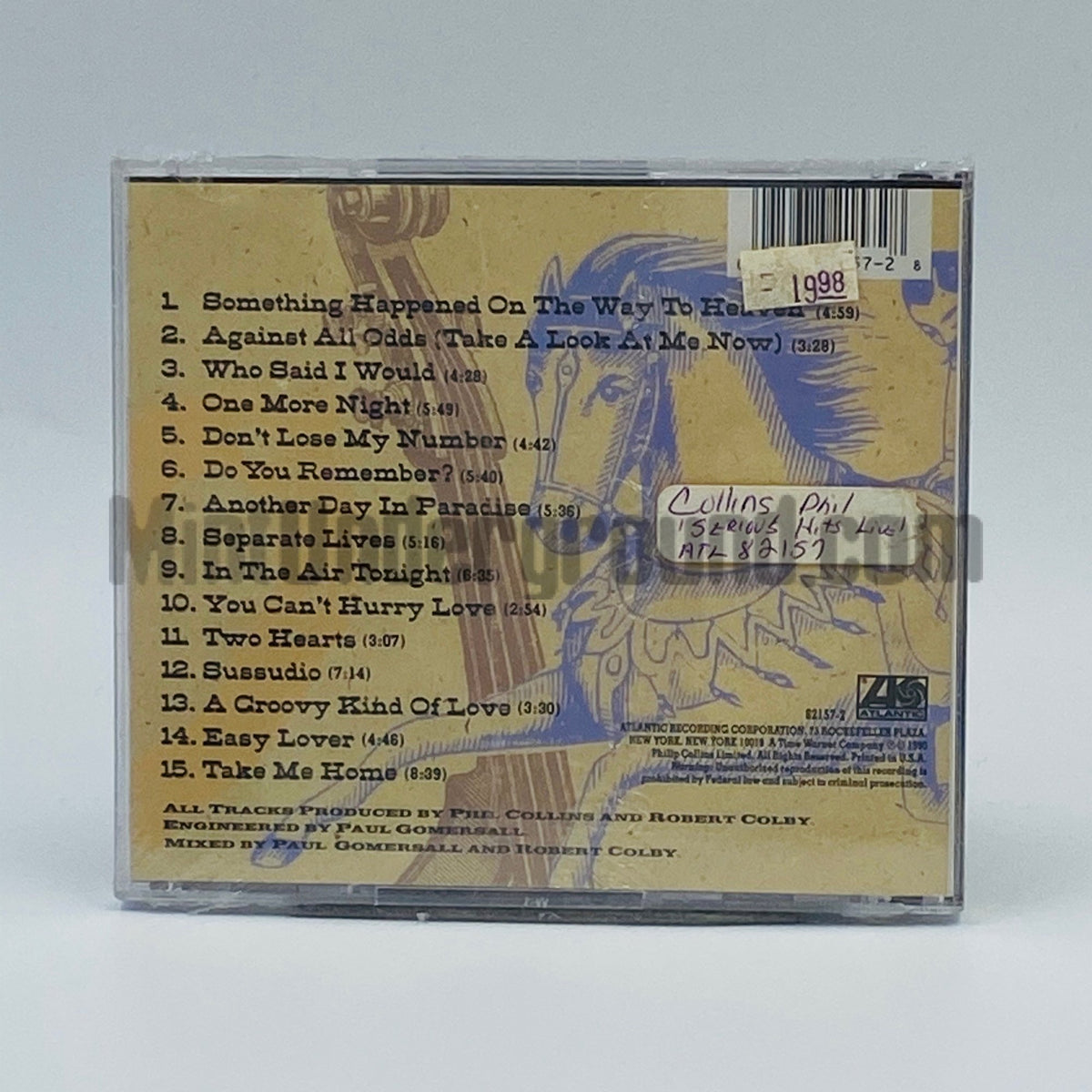 Phil Collins – Serious Hits...Live! CD, back cover
