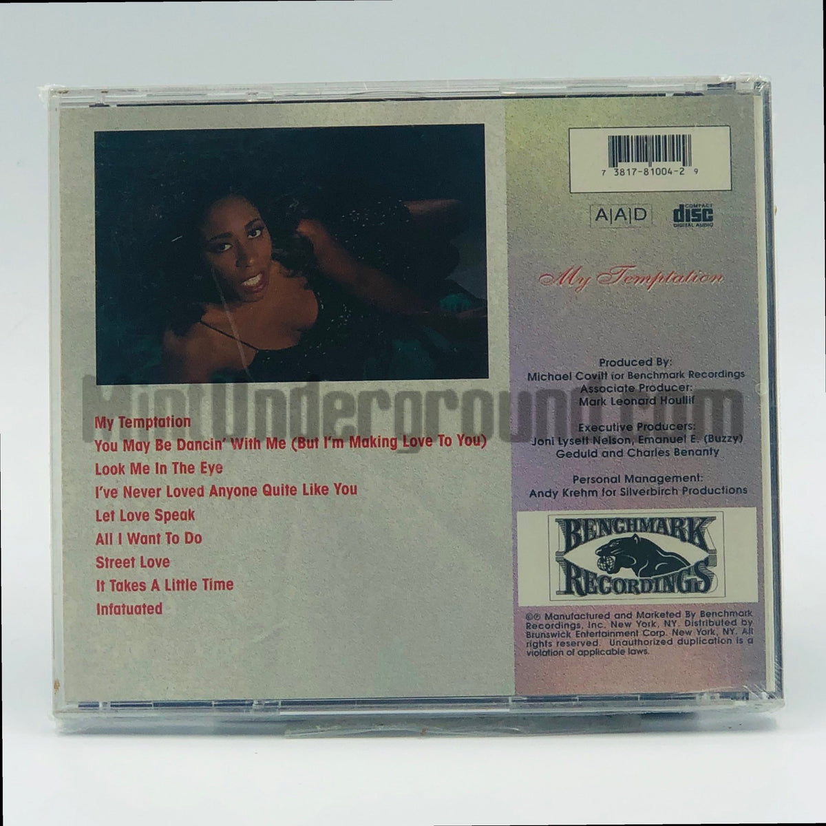 Vivienne Williams – My Temptation CD, back cover