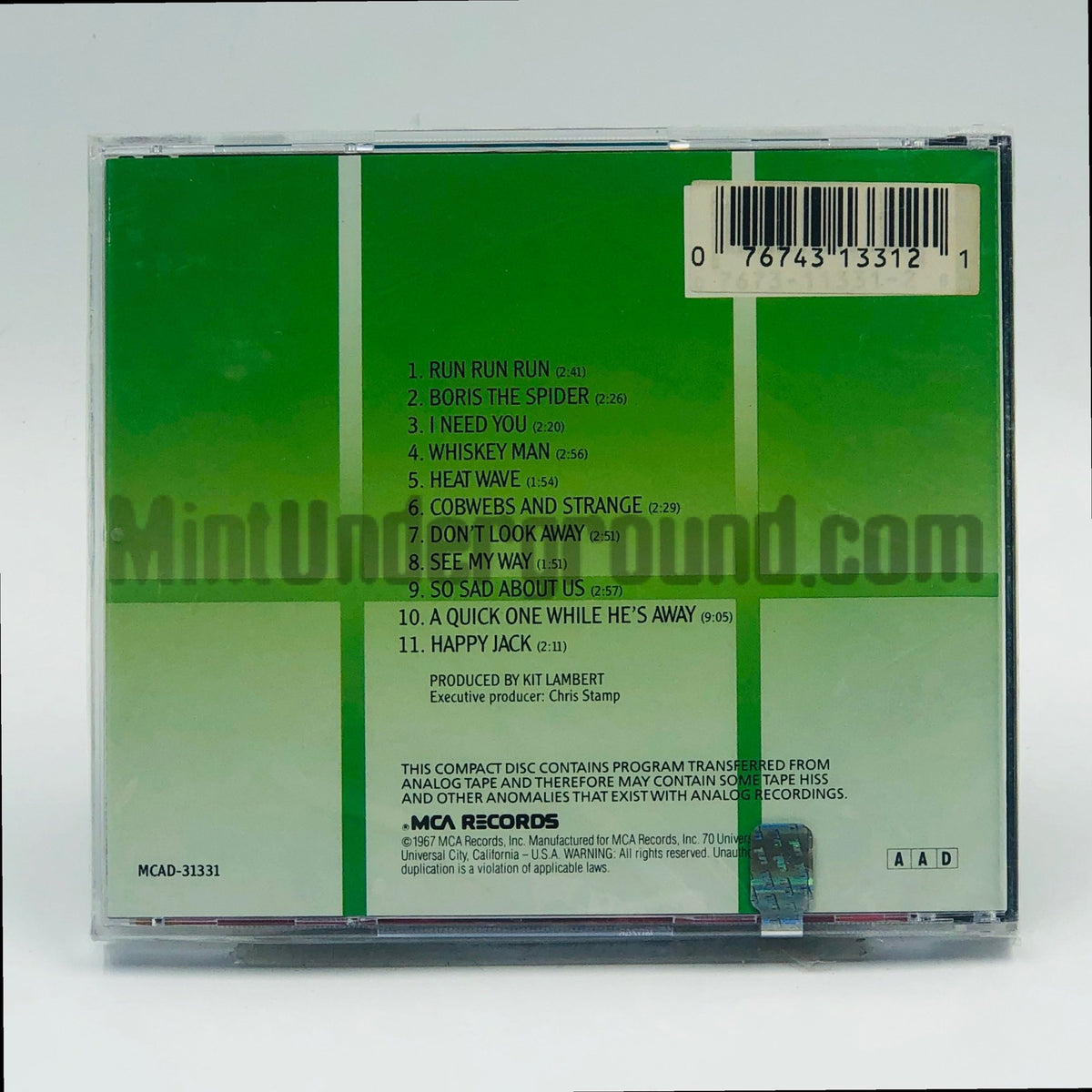 The Who – A Quick One (Happy Jack) CD, back cover