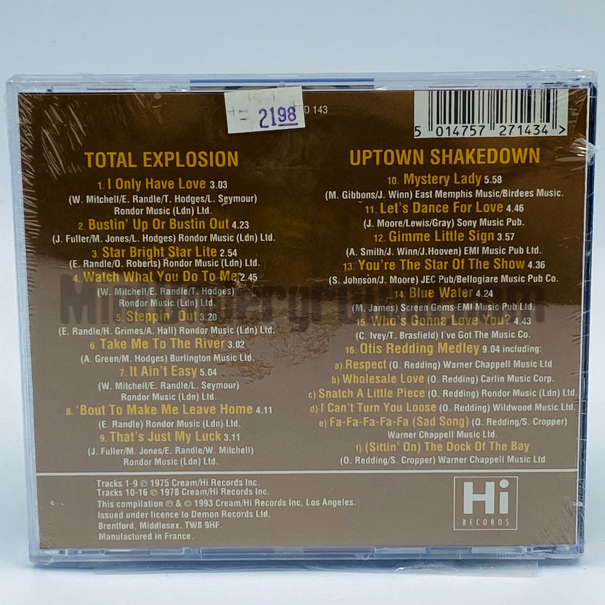 Syl Johnson – Total Explosion/Uptown Shakedown CD, back cover