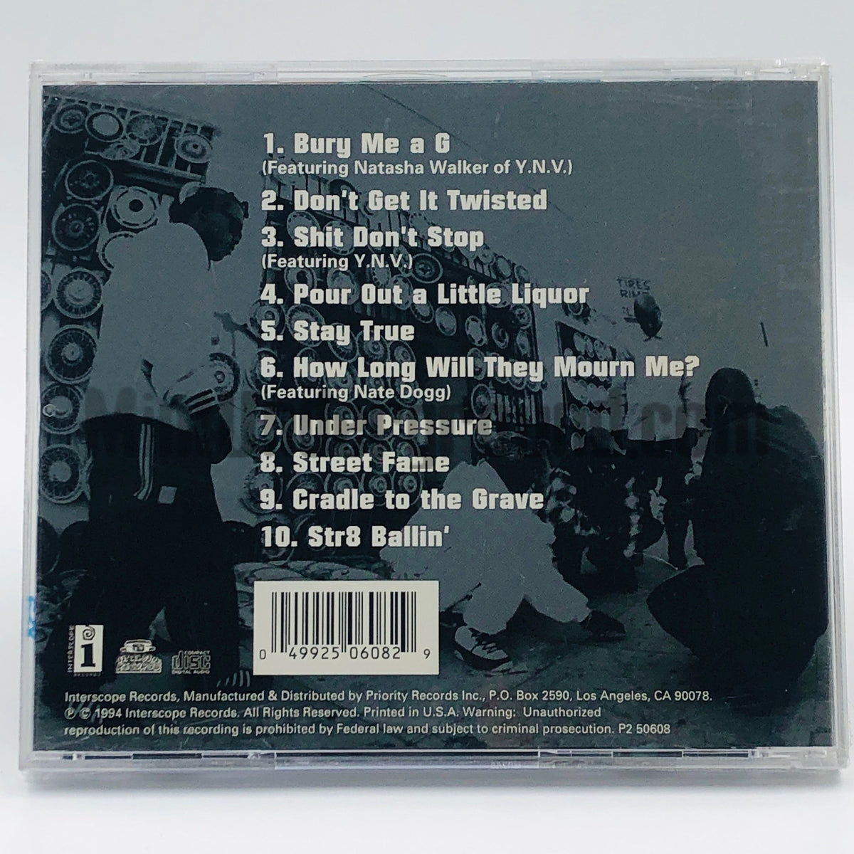 Thug Life – Volume 1 CD, back cover