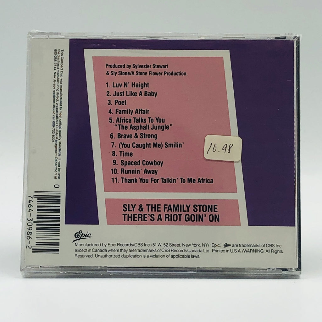 Sly – There's A Riot Goin' On CD, back cover
