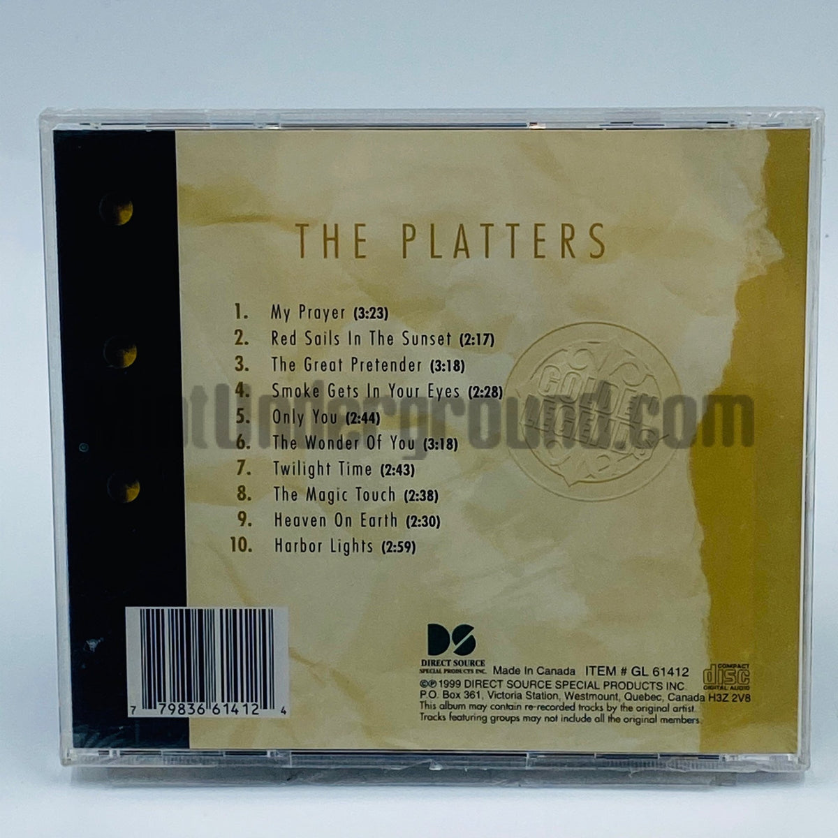 The Platters – Golden Legends CD, back cover
