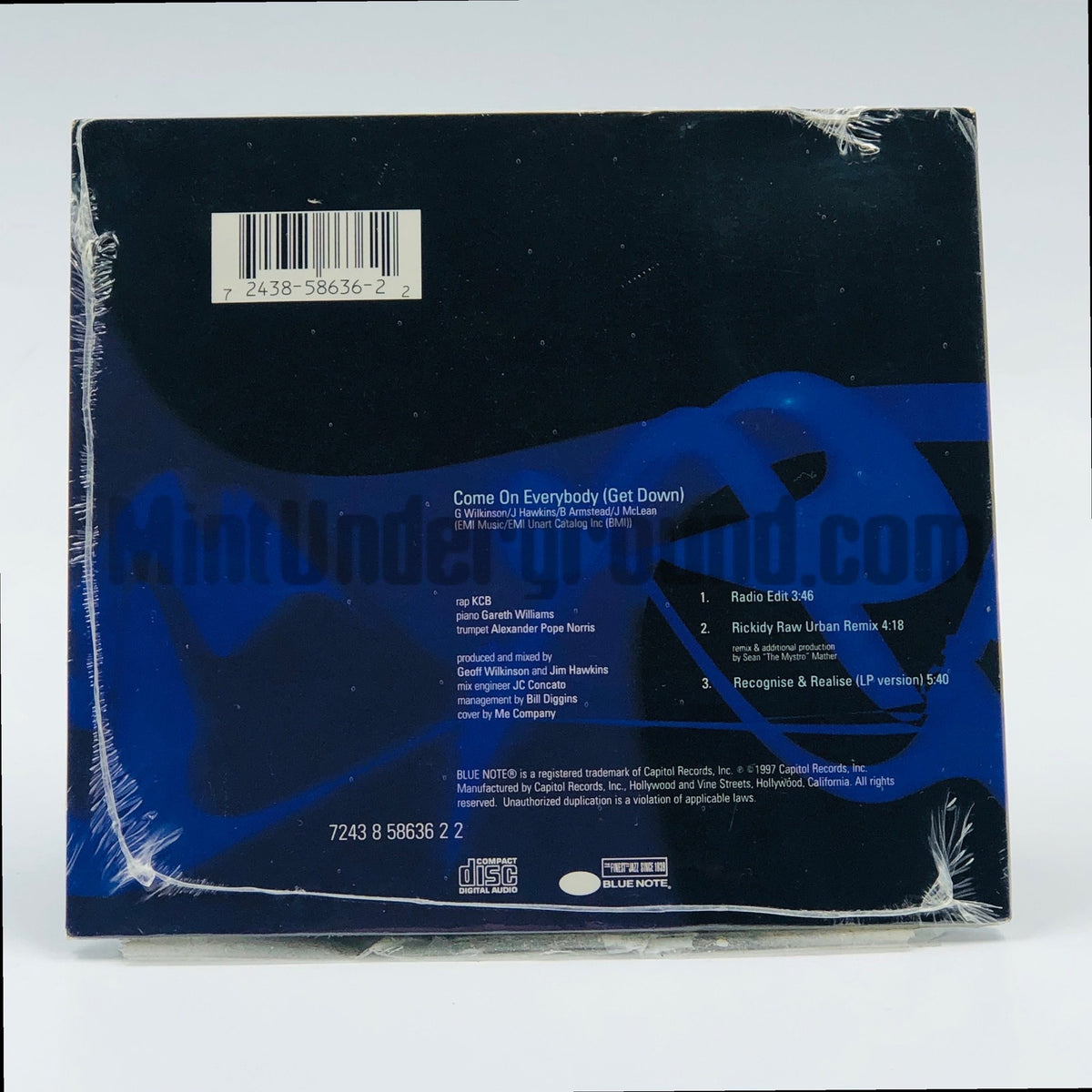 Us3 (Us 3) – Come On Everybody (Get Down) CD Single, back cover