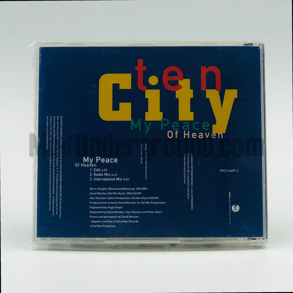 Ten City – My Peace Of Heaven CD Single, back cover