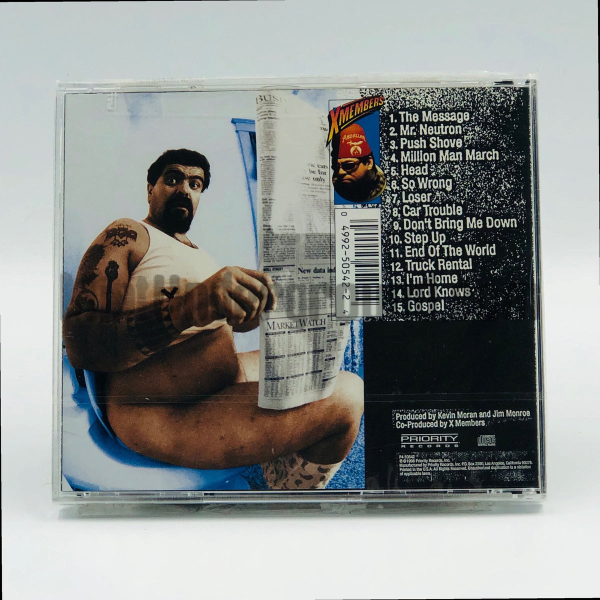 X Members – Down With The Average Joe CD, back cover