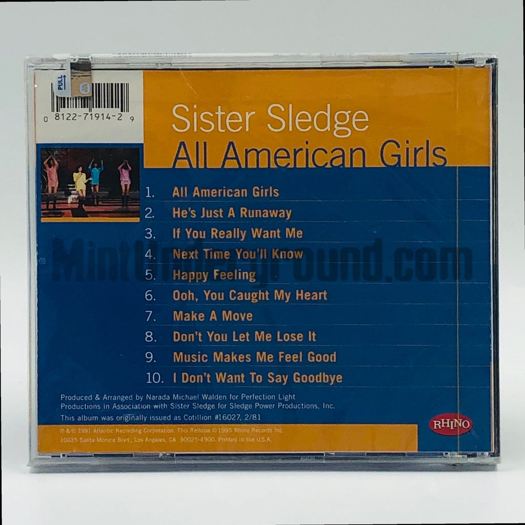 Sister Sledge – All American Girls CD, back cover