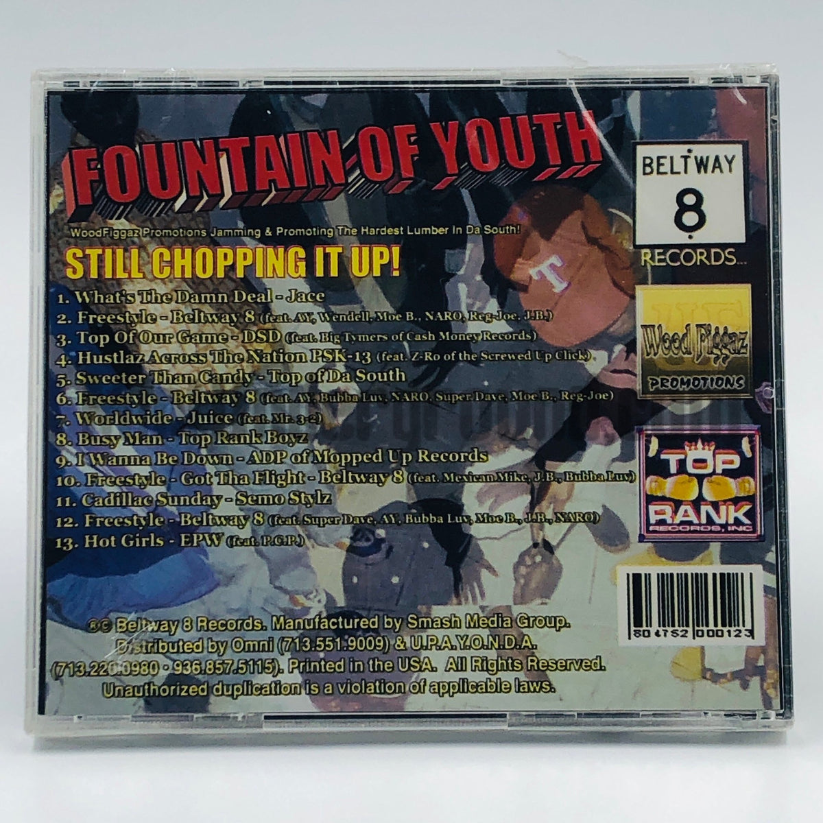 Various Artists – Beltway 8 Records: Fountain Of Youth CD, back cover