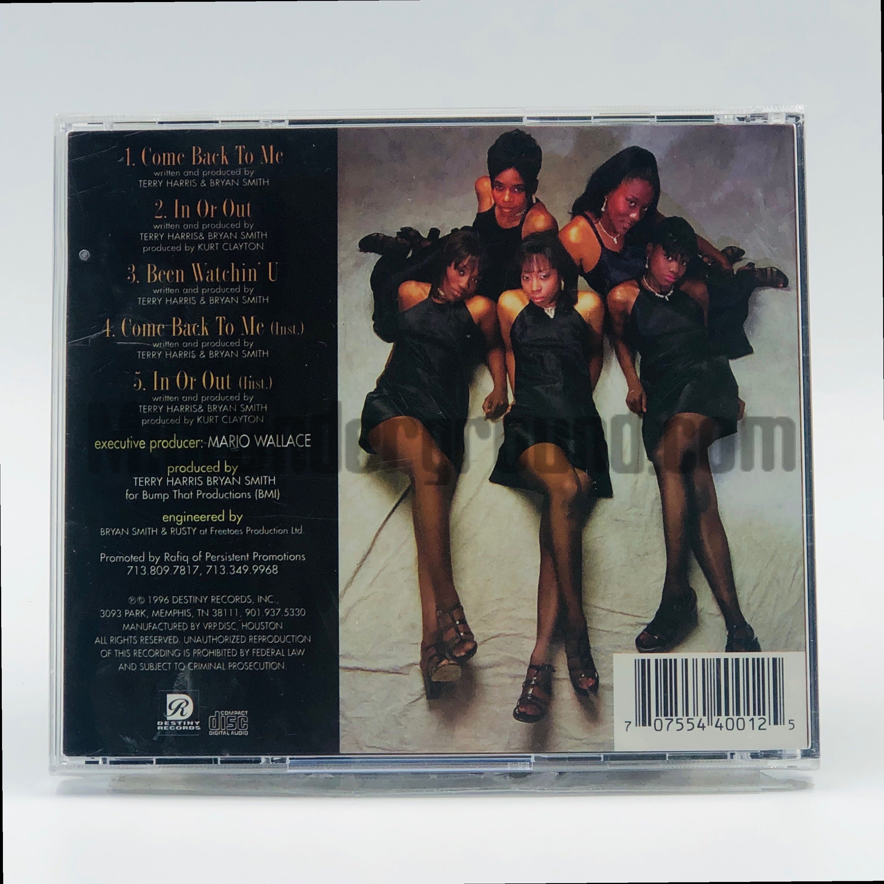 Cachet: Come Back To Me/Been Watchin' U: CD Single Cachet: Come Back To Me/Been Watchin' U: CD Single