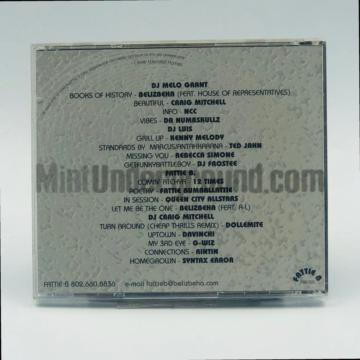 Various Artists – Hop: An Assortment Of Burlington's Oddities From The Underground CD, back cover