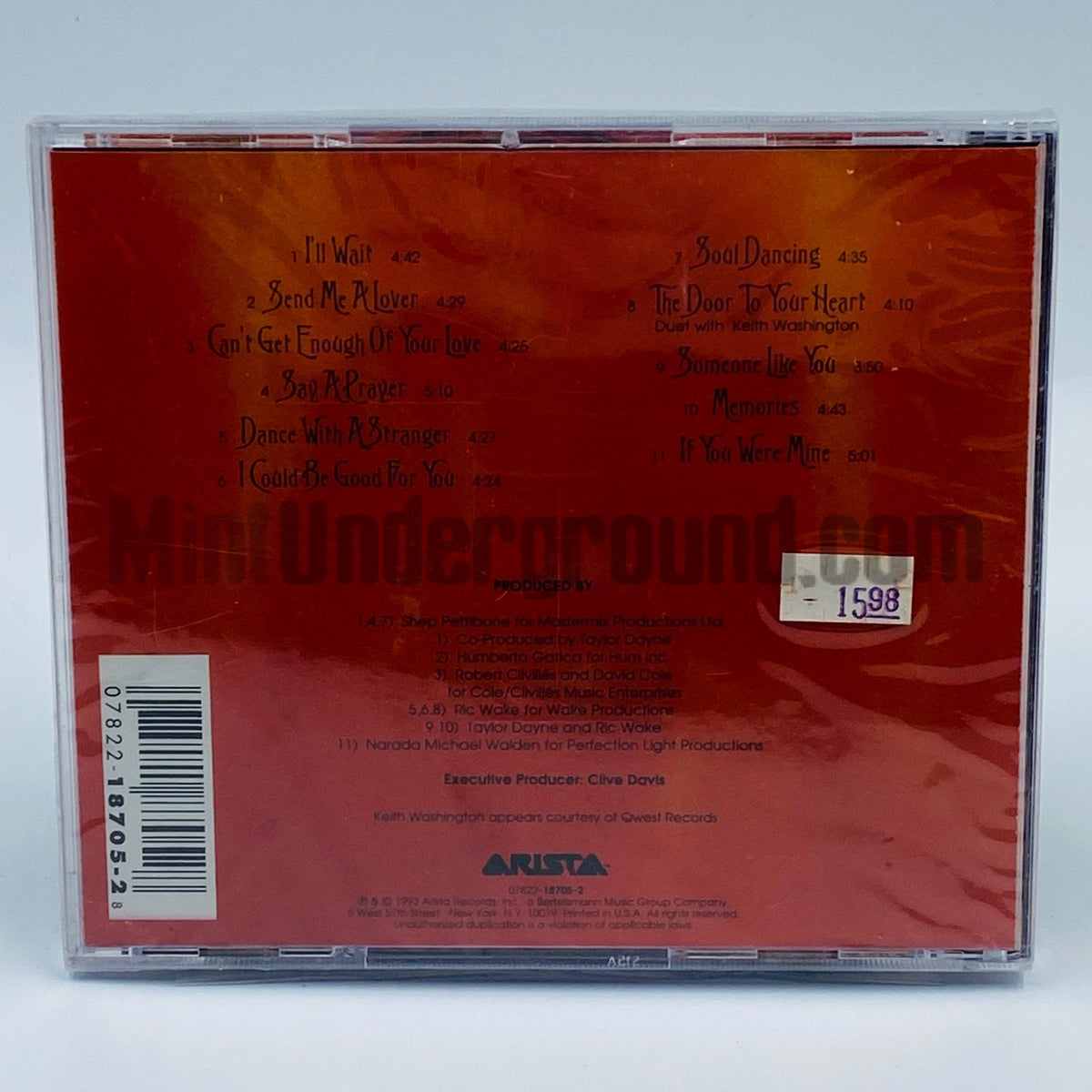 Taylor Dayne – Soul Dancing CD, back cover